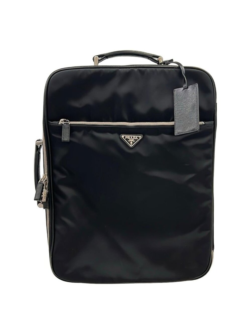 Prada Travel Bag Black Diamond No Lock Leather